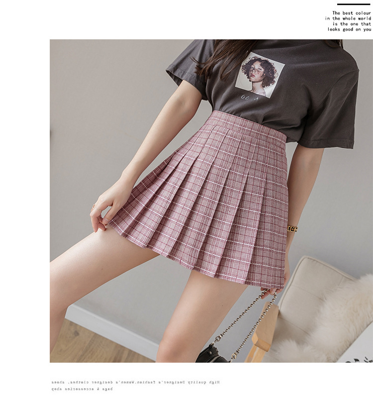 Pleated Skirt Women's Short Skirt High Waist Korean Style New Skirt Women's Summer Autumn plus Size A- line Embroidery Student Dress Pleated Skirt Women's Short Skirt High Waist Korean Style New Skirt Women's Summer Autumn plus Size A- line Embroidery Student Dress