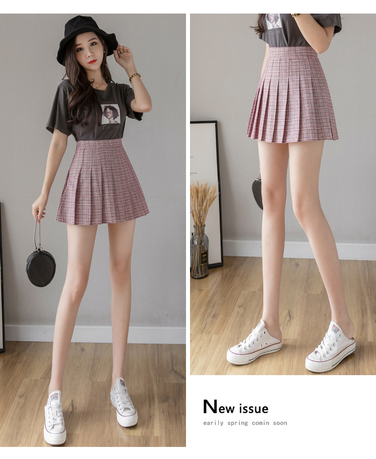 Pleated Skirt Women's Short Skirt High Waist Korean Style New Skirt Women's Summer Autumn plus Size A- line Embroidery Student Dress Pleated Skirt Women's Short Skirt High Waist Korean Style New Skirt Women's Summer Autumn plus Size A- line Embroidery Student Dress