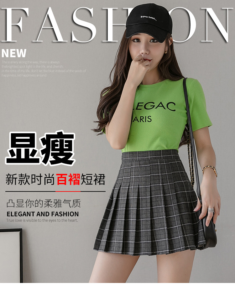 Pleated Skirt Women's Short Skirt High Waist Korean Style New Skirt Women's Summer Autumn plus Size A- line Embroidery Student Dress Pleated Skirt Women's Short Skirt High Waist Korean Style New Skirt Women's Summer Autumn plus Size A- line Embroidery Student Dress