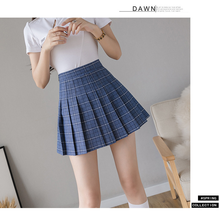 Pleated Skirt Women's Short Skirt High Waist Korean Style New Skirt Women's Summer Autumn plus Size A- line Embroidery Student Dress Pleated Skirt Women's Short Skirt High Waist Korean Style New Skirt Women's Summer Autumn plus Size A- line Embroidery Student Dress