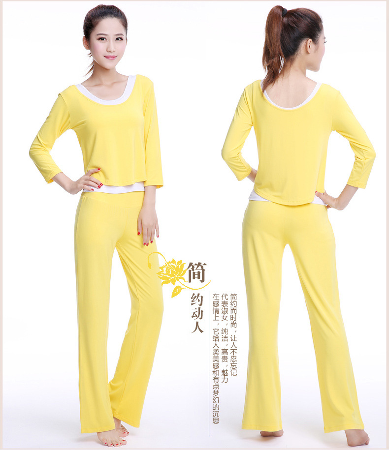 Butterfly Dance Fall/Winter Yoga Wear Three-Piece Set Exercise Clothing Dancing Dress Comfortable Loose Design Exercise Clothing Women
