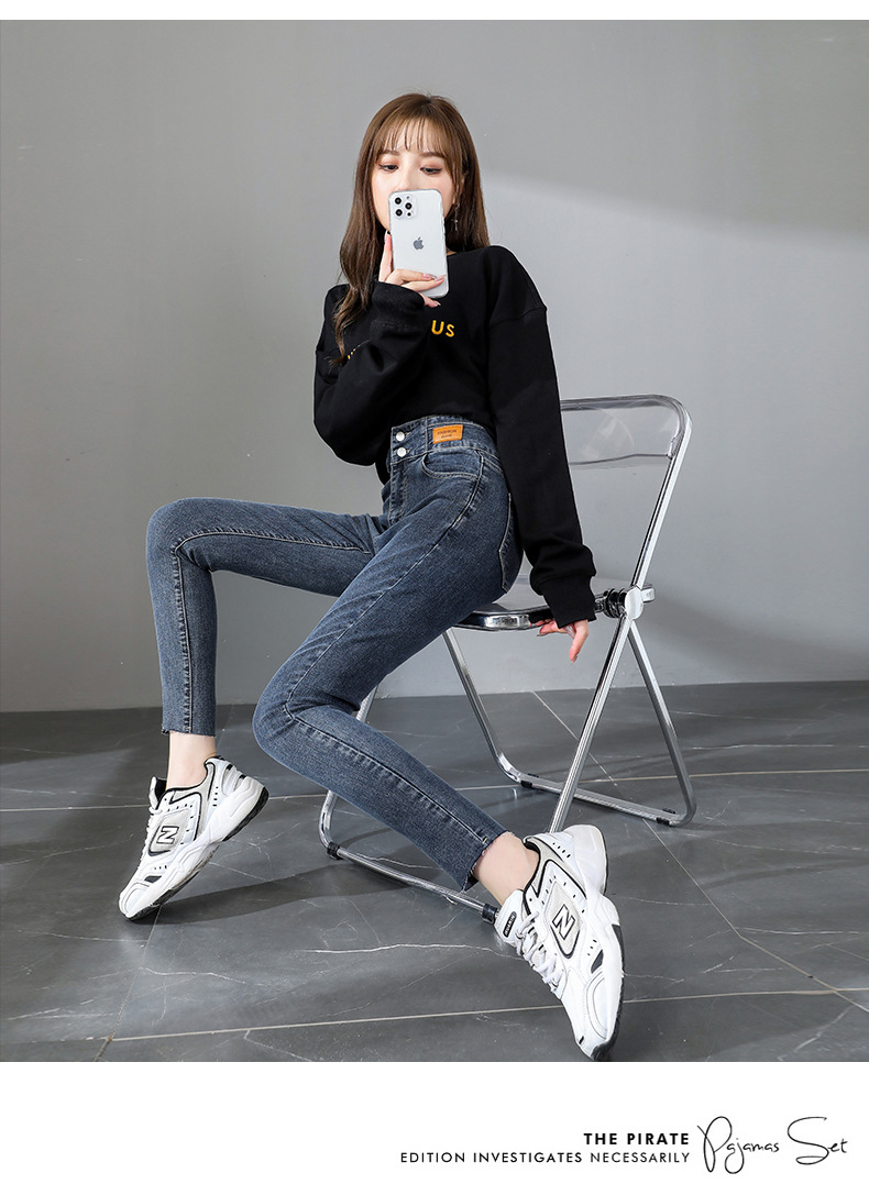 jeans High Waist Velvet Padded Thick Jeans Women's Winter New Elastic High Show Tight and Warm Feet Pencil Long Pants jeans High Waist Velvet Padded Thick Jeans Women's Winter New Elastic High Show Tight and Warm Feet Pencil Long Pants