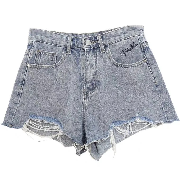 Denim Shorts for Women 2021 New Summer Korean Style High Waist Slimming Casual Wide Leg Jeans Foreign Trade Stall Wholesale