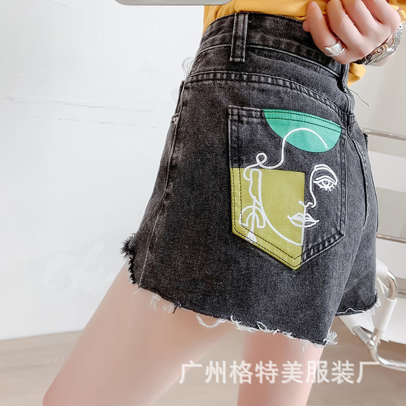 Denim Shorts for Women 2021 New Summer Korean Style High Waist Slimming Casual Wide Leg Jeans Foreign Trade Stall Wholesale Denim Shorts for Women 2021 New Summer Korean Style High Waist Slimming Casual Wide Leg Jeans Foreign Trade Stall Wholesale