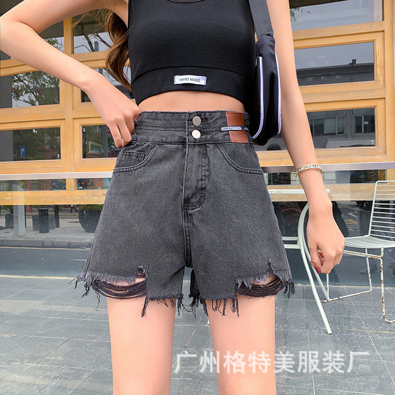 Denim Shorts for Women 2021 New Summer Korean Style High Waist Slimming Casual Wide Leg Jeans Foreign Trade Stall Wholesale Denim Shorts for Women 2021 New Summer Korean Style High Waist Slimming Casual Wide Leg Jeans Foreign Trade Stall Wholesale