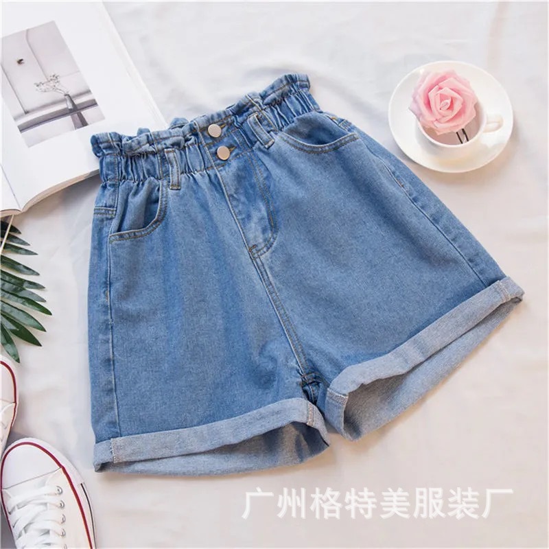 Denim Shorts for Women 2021 New Summer Korean Style High Waist Slimming Casual Wide Leg Jeans Foreign Trade Stall Wholesale Denim Shorts for Women 2021 New Summer Korean Style High Waist Slimming Casual Wide Leg Jeans Foreign Trade Stall Wholesale