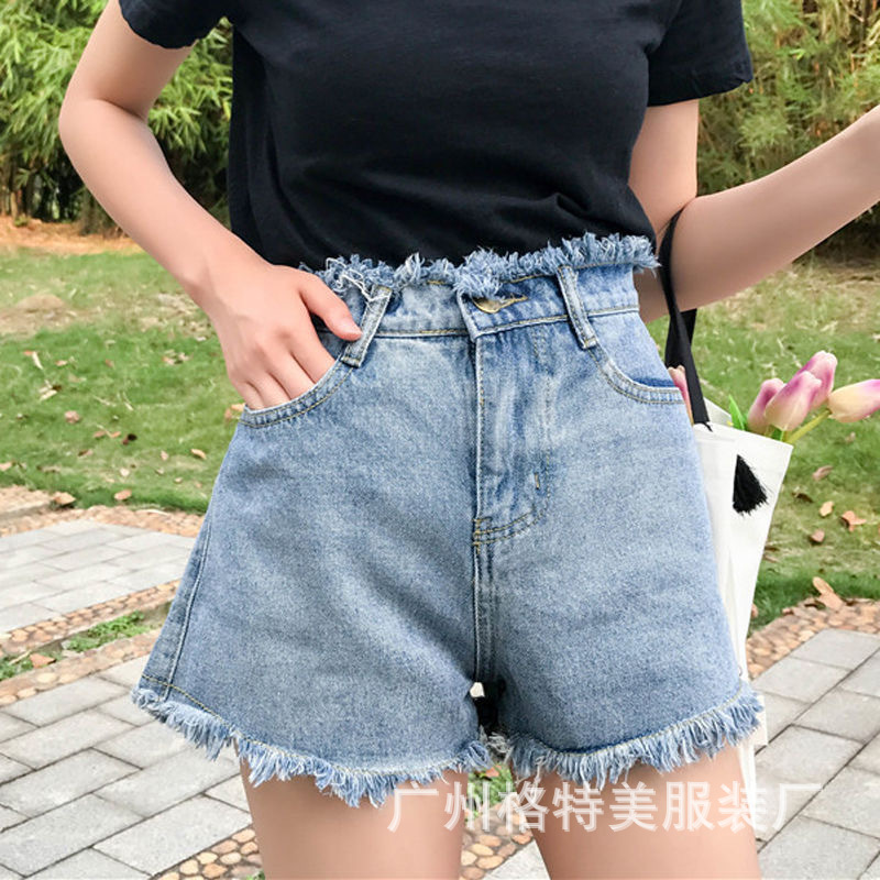 Denim Shorts for Women 2021 New Summer Korean Style High Waist Slimming Casual Wide Leg Jeans Foreign Trade Stall Wholesale Denim Shorts for Women 2021 New Summer Korean Style High Waist Slimming Casual Wide Leg Jeans Foreign Trade Stall Wholesale