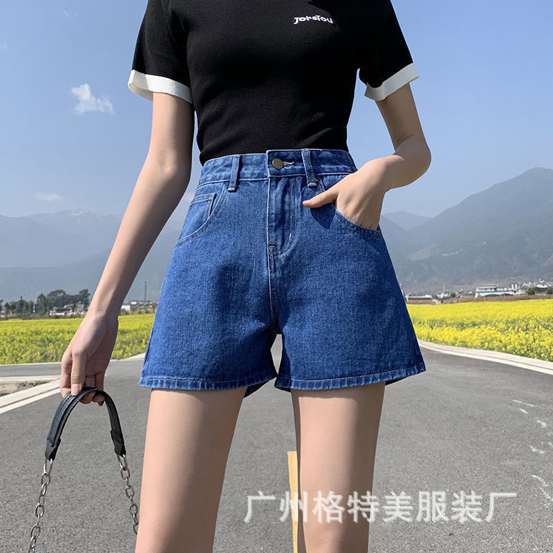 Denim Shorts for Women 2021 New Summer Korean Style High Waist Slimming Casual Wide Leg Jeans Foreign Trade Stall Wholesale Denim Shorts for Women 2021 New Summer Korean Style High Waist Slimming Casual Wide Leg Jeans Foreign Trade Stall Wholesale
