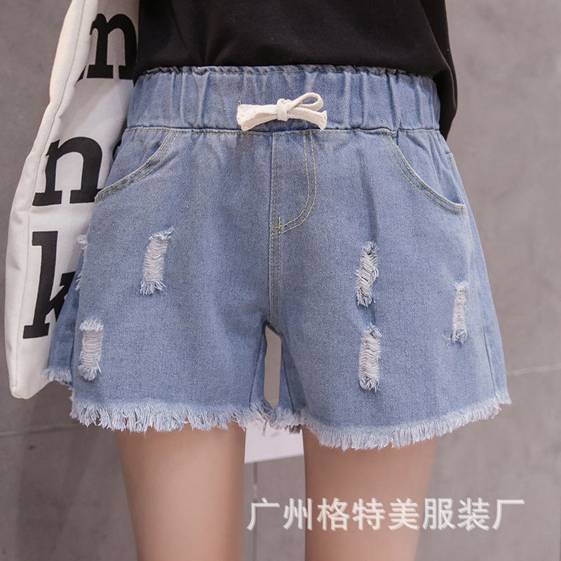 Denim Shorts for Women 2021 New Summer Korean Style High Waist Slimming Casual Wide Leg Jeans Foreign Trade Stall Wholesale Denim Shorts for Women 2021 New Summer Korean Style High Waist Slimming Casual Wide Leg Jeans Foreign Trade Stall Wholesale