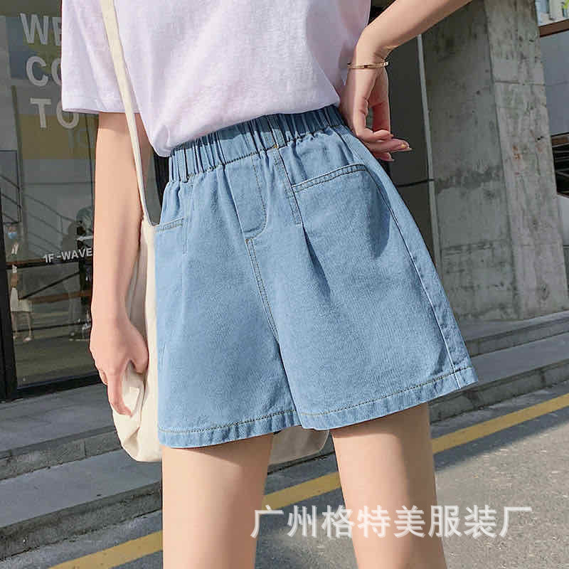 Denim Shorts for Women 2021 New Summer Korean Style High Waist Slimming Casual Wide Leg Jeans Foreign Trade Stall Wholesale Denim Shorts for Women 2021 New Summer Korean Style High Waist Slimming Casual Wide Leg Jeans Foreign Trade Stall Wholesale