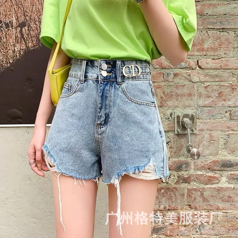 Denim Shorts for Women 2021 New Summer Korean Style High Waist Slimming Casual Wide Leg Jeans Foreign Trade Stall Wholesale Denim Shorts for Women 2021 New Summer Korean Style High Waist Slimming Casual Wide Leg Jeans Foreign Trade Stall Wholesale
