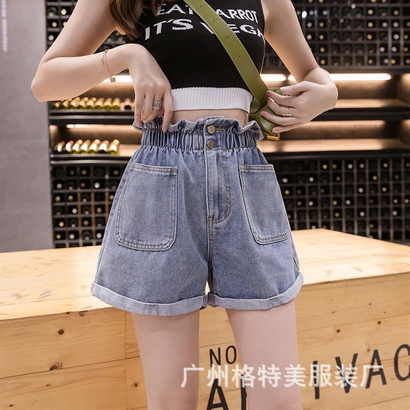 Denim Shorts for Women 2021 New Summer Korean Style High Waist Slimming Casual Wide Leg Jeans Foreign Trade Stall Wholesale Denim Shorts for Women 2021 New Summer Korean Style High Waist Slimming Casual Wide Leg Jeans Foreign Trade Stall Wholesale