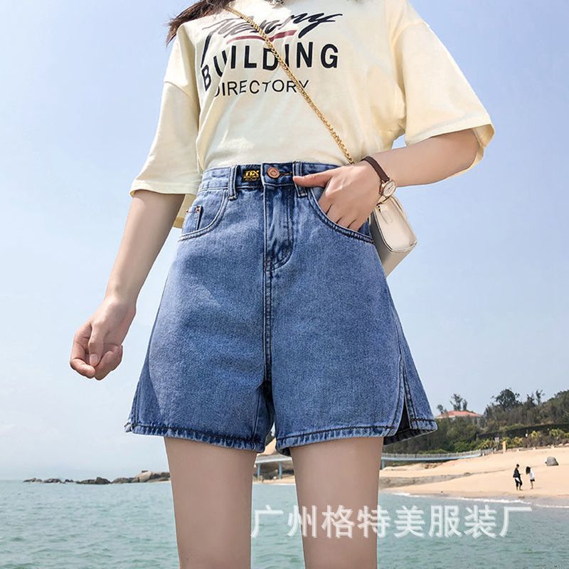 Denim Shorts for Women 2021 New Summer Korean Style High Waist Slimming Casual Wide Leg Jeans Foreign Trade Stall Wholesale Denim Shorts for Women 2021 New Summer Korean Style High Waist Slimming Casual Wide Leg Jeans Foreign Trade Stall Wholesale