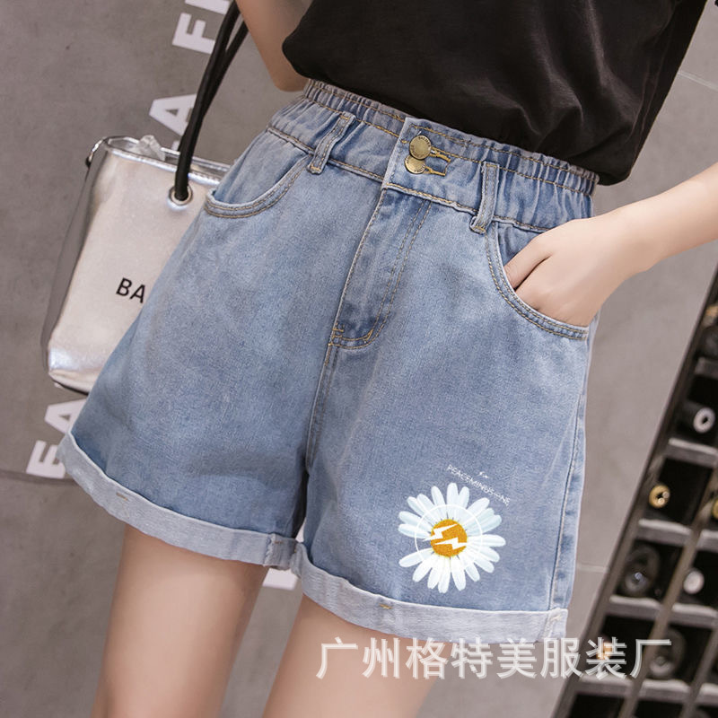 Denim Shorts for Women 2021 New Summer Korean Style High Waist Slimming Casual Wide Leg Jeans Foreign Trade Stall Wholesale Denim Shorts for Women 2021 New Summer Korean Style High Waist Slimming Casual Wide Leg Jeans Foreign Trade Stall Wholesale