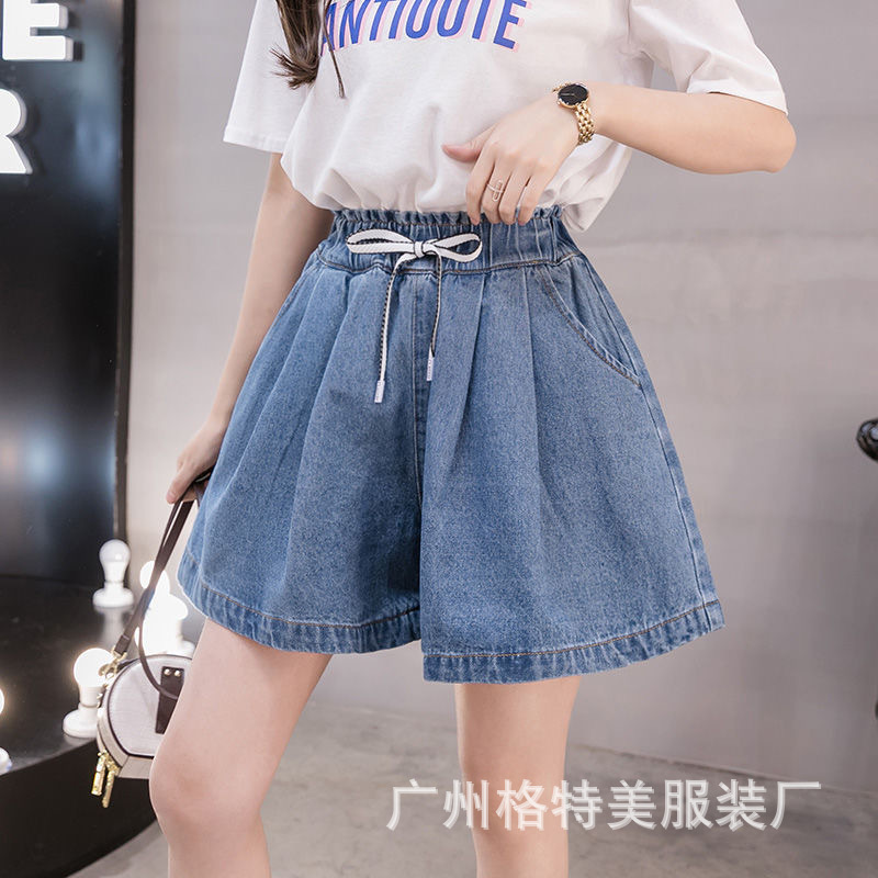 Denim Shorts for Women 2021 New Summer Korean Style High Waist Slimming Casual Wide Leg Jeans Foreign Trade Stall Wholesale Denim Shorts for Women 2021 New Summer Korean Style High Waist Slimming Casual Wide Leg Jeans Foreign Trade Stall Wholesale
