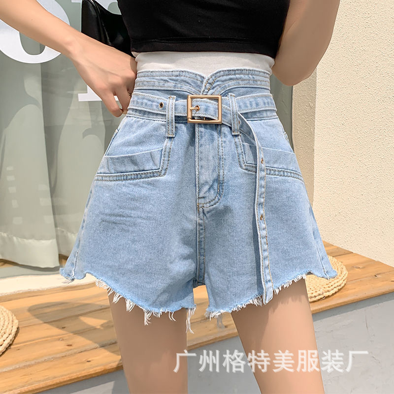Denim Shorts for Women 2021 New Summer Korean Style High Waist Slimming Casual Wide Leg Jeans Foreign Trade Stall Wholesale Denim Shorts for Women 2021 New Summer Korean Style High Waist Slimming Casual Wide Leg Jeans Foreign Trade Stall Wholesale