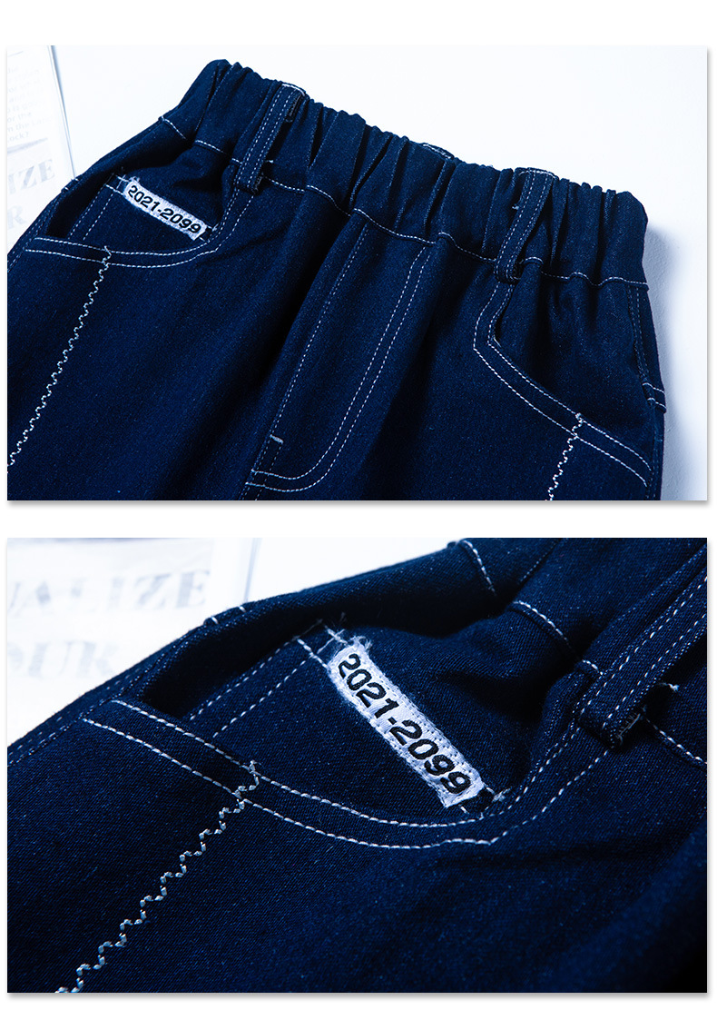 Boys Spring Clothing Pants Spring and Autumn Boys Soft Jeans 2022 New Medium and Big Children Spring Blue Fried Boys Spring Clothing Pants Spring and Autumn Boys Soft Jeans 2022 New Medium and Big Children Spring Blue Fried