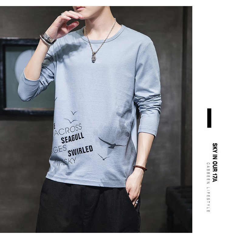 2021 Men's Long-Sleeved T-shirt New Men's Casual Brushed Hoody Top Clothes Cotton Base Shirt Trendy Men's Clothing 2021 Men's Long-Sleeved T-shirt New Men's Casual Brushed Hoody Top Clothes Cotton Base Shirt Trendy Men's Clothing