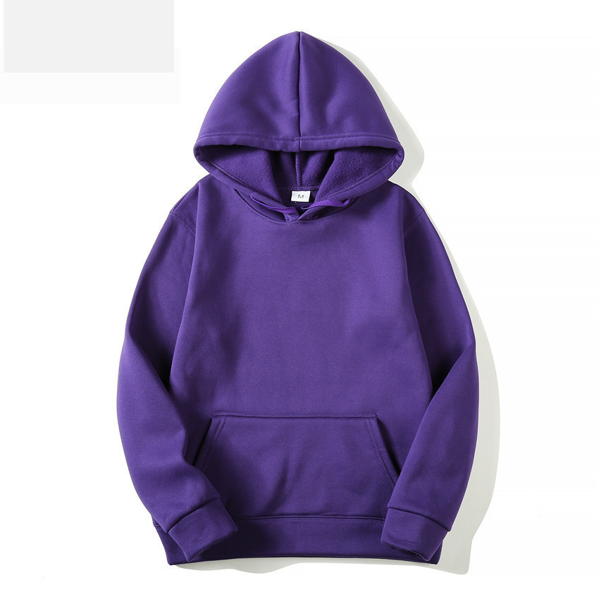  Men&#039;s Blank Sweater Solid Color Fleece Pullover Hoody Thermal Transfer Factory Wholesale Order