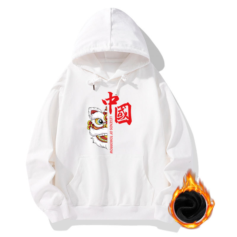 Sweater Men&#039;s Hooded National Fashion Casual Men&#039;s Clothing Loose Trendy Chinese Style Brushed Hoody Pure Cotton Coat Fashion Hong Kong Style