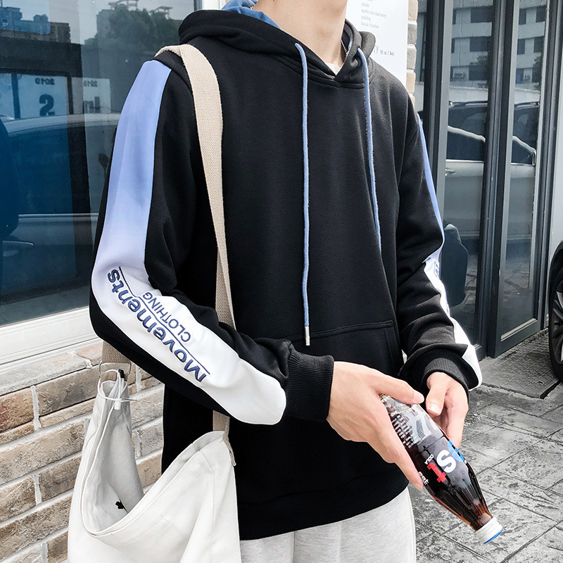 2021 Autumn New Men's Hooded Sweater Men's Korean-Style Trendy Teen Pullover Leisure Hoody