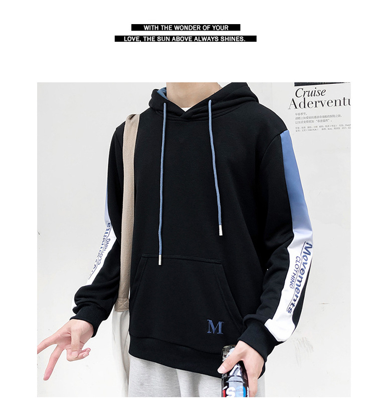 2021 Autumn New Men's Hooded Sweater Men's Korean-Style Trendy Teen Pullover Leisure Hoody 2021 Autumn New Men's Hooded Sweater Men's Korean-Style Trendy Teen Pullover Leisure Hoody