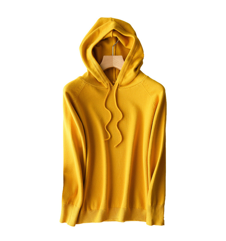 2021 Spring and Autumn New Ladies Knitted Hoodie Women's Solid Color Woolen Sweater Sweater Korean Style Slim-Fit Hoody 2021 Spring and Autumn New Ladies Knitted Hoodie Women's Solid Color Woolen Sweater Sweater Korean Style Slim-Fit Hoody