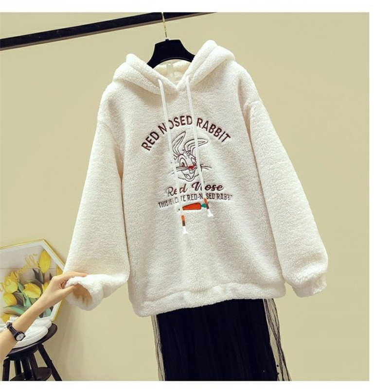 Hoody and Winter Clothing Bottoming Shirt 12 Girlish 13 Western Style Velvet Padded Thickened Sweater 15 Years Old