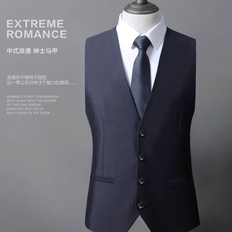 Spring and Autumn New British Style Men&#039;s Suit Vest Slim Fit Light Business Suit Vest Men&#039;s Formal Wear Professional Vest