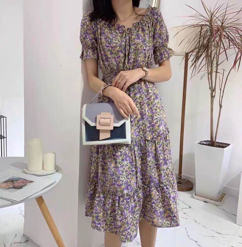 French Style First Love Skirt Retro Super-Fairy Floral Dress for Women 2020 Summer High Waist Slimming Platycodon Grandiflorum Chiffon Fairy Dress French Style First Love Skirt Retro Super-Fairy Floral Dress for Women 2020 Summer High Waist Slimming Platycodon Grandiflorum Chiffon Fairy Dress