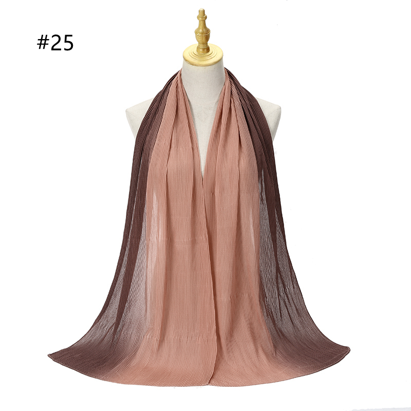 Hot sale new crinkled two-tone color bubble chiffon pleated solid shawls headband beach hijab summer Muslim wraps scarf Hot sale new crinkled two-tone color bubble chiffon pleated solid shawls headband beach hijab summer Muslim wraps scarf