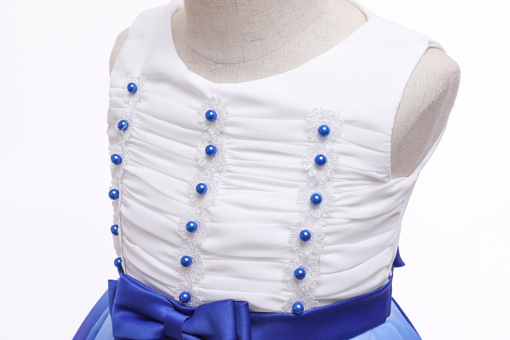 Children's Show Dress Christmas Chiffon print Dress Children Cross Boundary Children's Wedding Dress Princess Dress