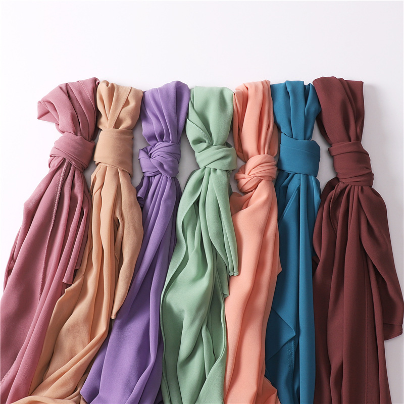 Cross-Border AliExpress New Pure Color Pearl Chiffon Bandage Convenient Headcloth Women Scarf Silk Scarf One Piece Dropshipping Cross-Border AliExpress New Pure Color Pearl Chiffon Bandage Convenient Headcloth Women Scarf Silk Scarf One Piece Dropshipping