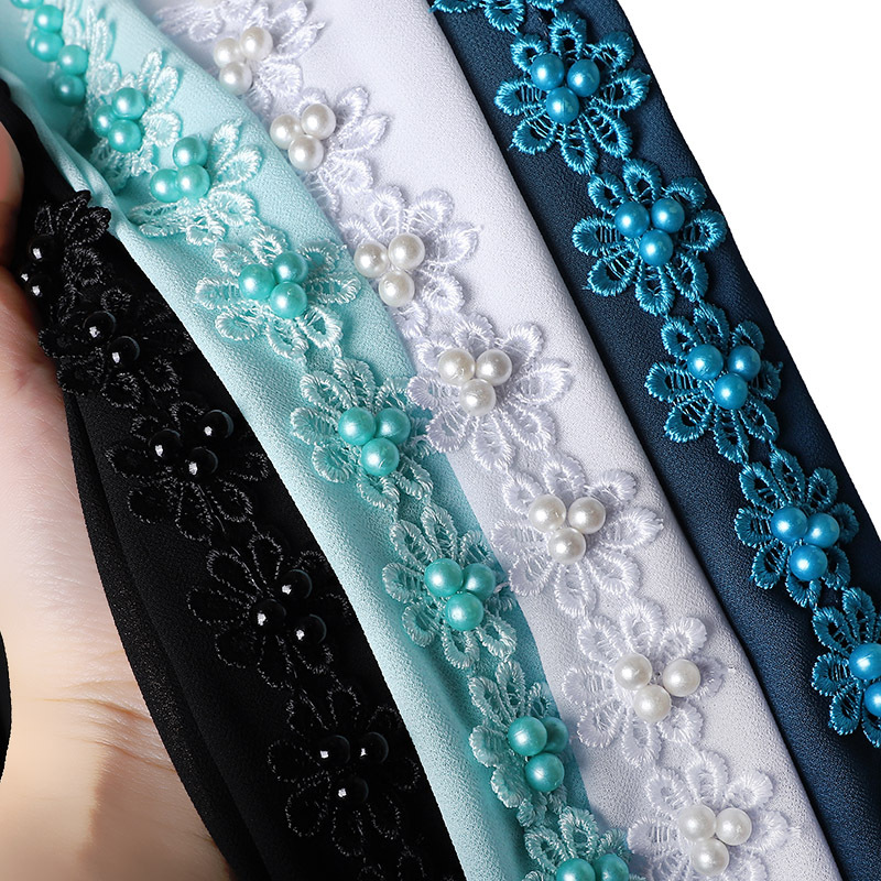 New Indonesia Baotou Scarf Pearl Chiffon Material Nail Pearl Decorative Scarf Scarf Wholesale New Indonesia Baotou Scarf Pearl Chiffon Material Nail Pearl Decorative Scarf Scarf Wholesale