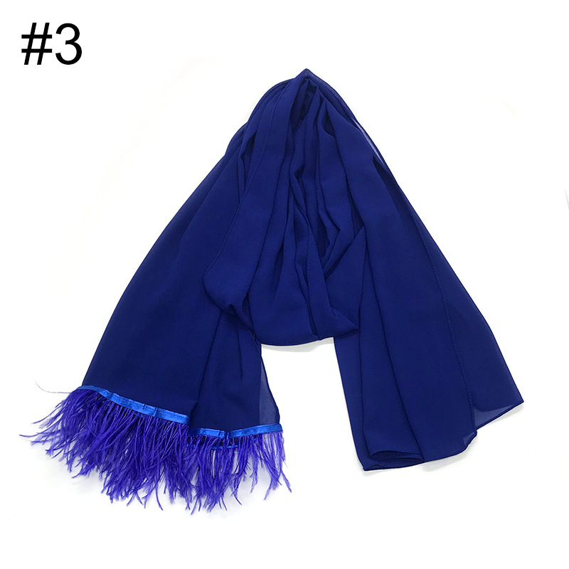 High Quality Cross-Border Amazon New Chiffon Belt Feather Women Scarf Islamic Fashion Baotou One Piece Dropshipping High Quality Cross-Border Amazon New Chiffon Belt Feather Women Scarf Islamic Fashion Baotou One Piece Dropshipping