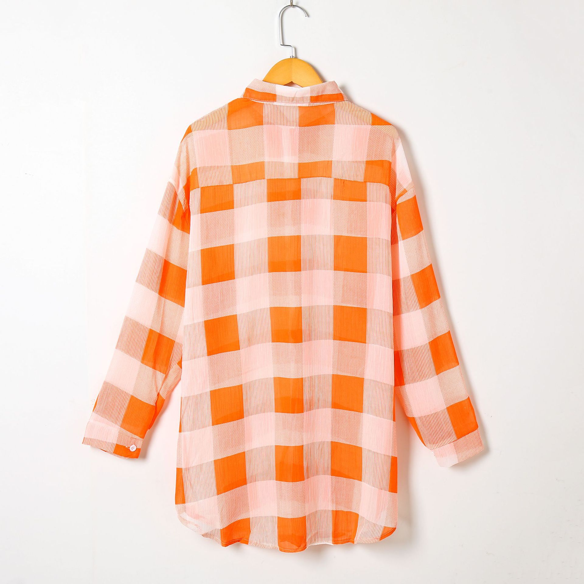 Sun Protection Shirt for Women 202 Summer Plaid Printed Shirt Sun Protection Clothing Large Size Loose Slimming Chiffon Thin Cardigan Sun Protection Shirt for Women 202 Summer Plaid Printed Shirt Sun Protection Clothing Large Size Loose Slimming Chiffon Thin Cardigan
