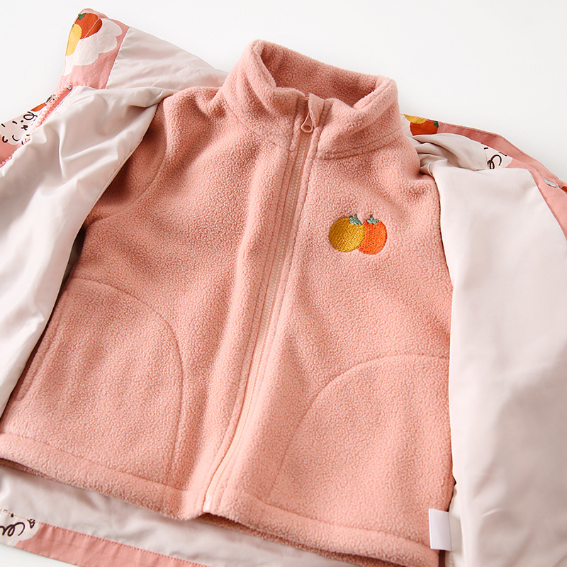 Girls&#039; Coat 21 Autumn New Baby&#039;s Top Girls&#039; Jackets Jacket Children&#039;s Two-Piece Suit Coat Three-in-One