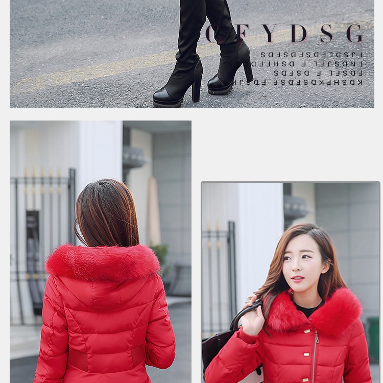 Cotton - padded \"women 's medium and long ladies slimming and thickening plus size down Cotton - padded jackets Cotton - padded \"women 's medium and long ladies slimming and thickening plus size down Cotton - padded jackets