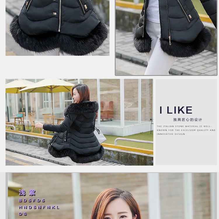 Cotton - padded \"women 's medium and long ladies slimming and thickening plus size down Cotton - padded jackets Cotton - padded \"women 's medium and long ladies slimming and thickening plus size down Cotton - padded jackets
