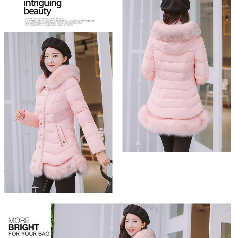 Cotton - padded \"women 's medium and long ladies slimming and thickening plus size down Cotton - padded jackets Cotton - padded \"women 's medium and long ladies slimming and thickening plus size down Cotton - padded jackets