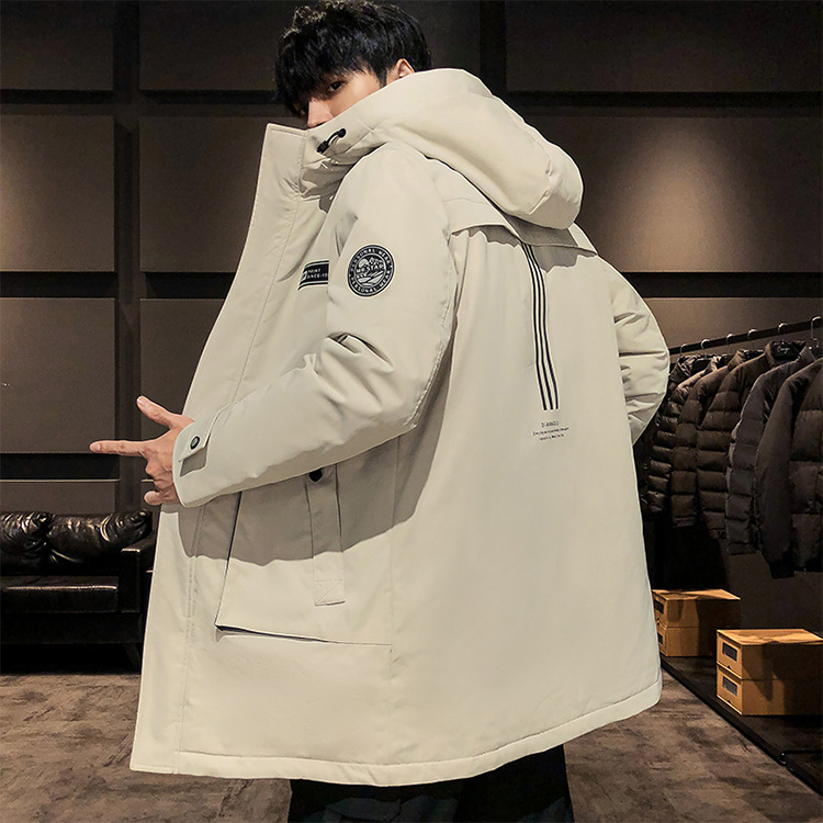 Men&#039;s down Jacket 2020 nian New Winter Mid-Length Thin Fashion Brand Trend Handsome Thick Winter Women&#039;s Jackets &amp; Coats