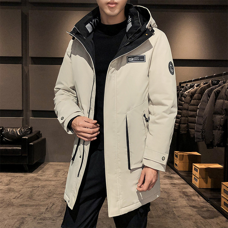 Men&#039;s down Jacket 2020 nian New Winter Mid-Length Thin Fashion Brand Trend Handsome Thick Winter Women&#039;s Jackets &amp; Coats