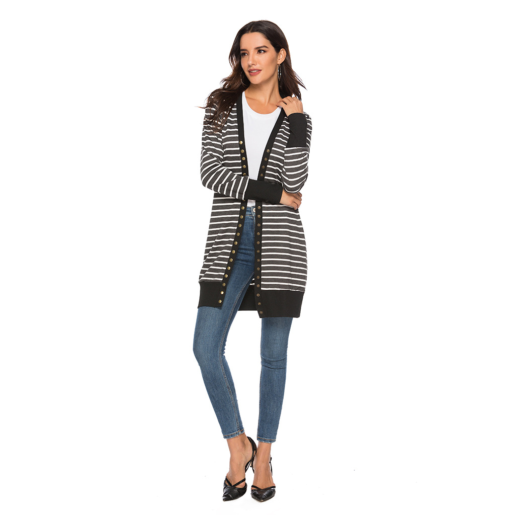 Amazon is selling mid-length, Button-down, striped Cardigan jackets for plus-size women Amazon is selling mid-length, Button-down, striped Cardigan jackets for plus-size women