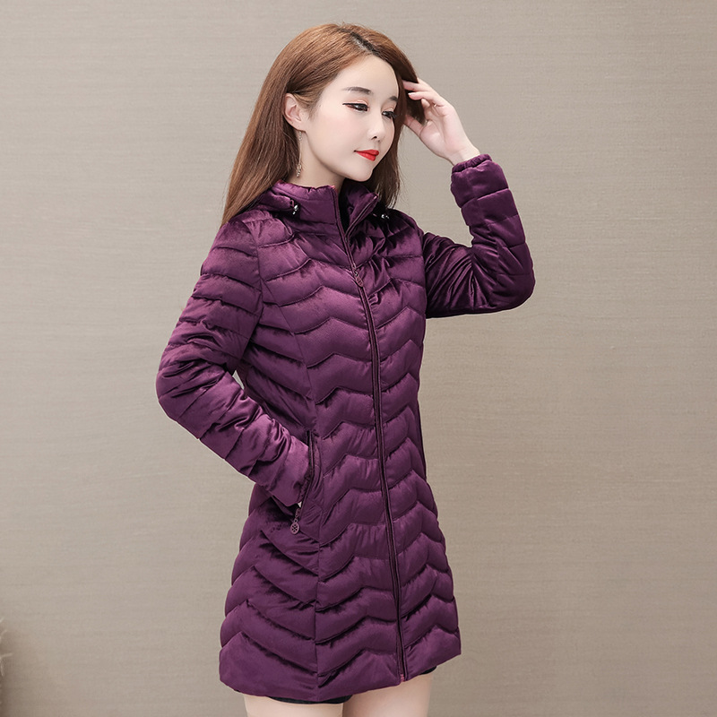 Autumn and Winter 2020 new down cotton-padded jackets for middle-aged and elderly women, padded cotton-padded jackets with thickened warm coats for slimming