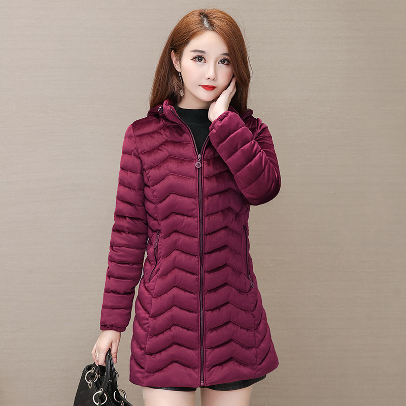 Autumn and Winter 2020 new down cotton-padded jackets for middle-aged and elderly women, padded cotton-padded jackets with thickened warm coats for slimming