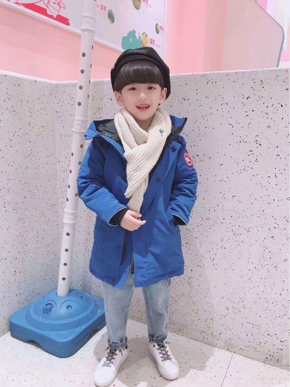 Big Goose Children's down Jacket 2021 New Mid-Length Thickened Camouflage Boys' Girls' Jackets Coat Fashion