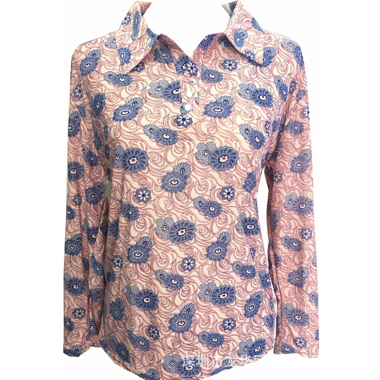 2019 new middle-aged and elderly women's spring wear long-sleeve mom ice silk lapel plain long-sleeve T-shirt clothing small 2019 new middle-aged and elderly women's spring wear long-sleeve mom ice silk lapel plain long-sleeve T-shirt clothing small