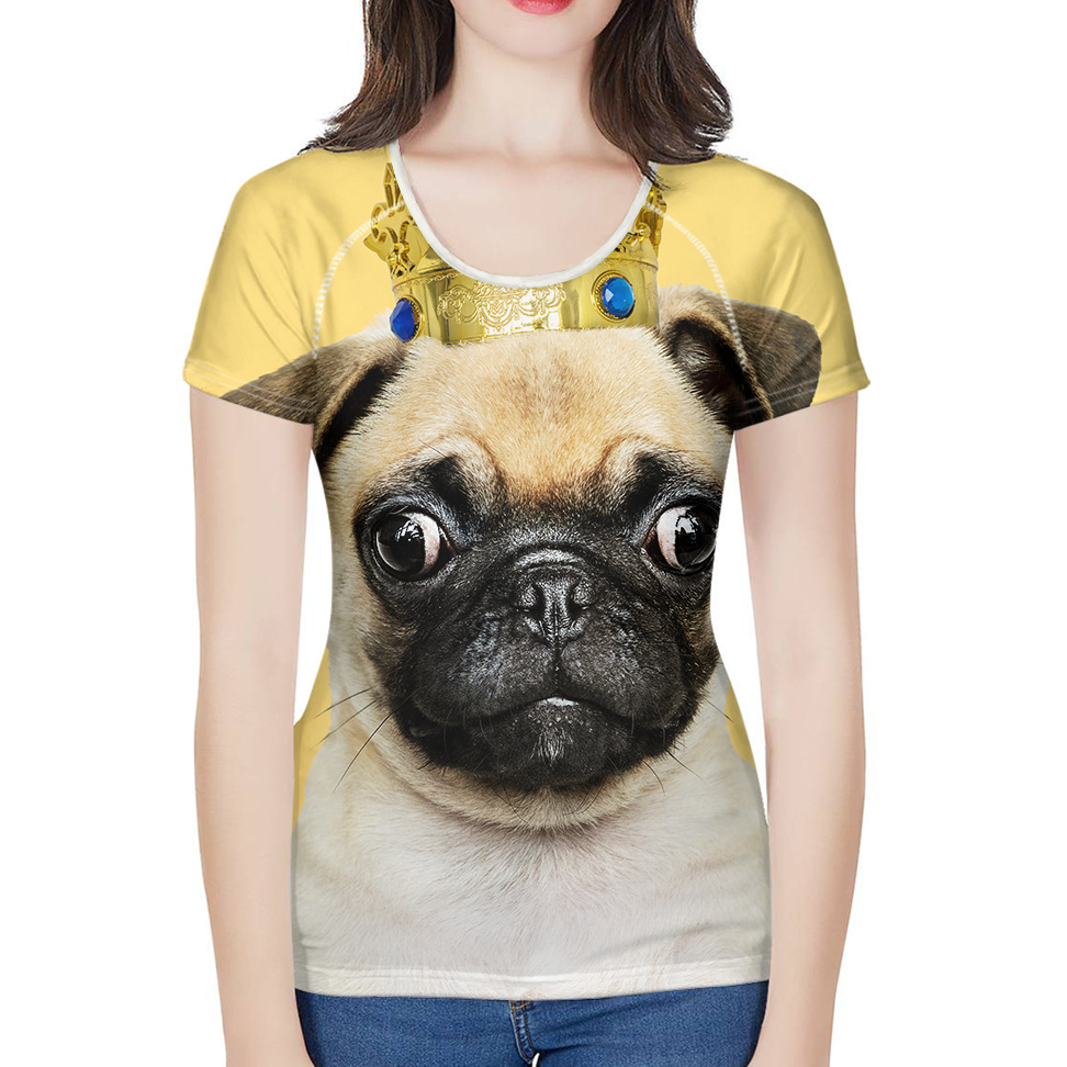 Cross-Border Women's Short Sleeve T Shirt Customized 3D Animal Print Slim-Fit Women's Top T-shirt One Piece Dropshipping Cross-Border Women's Short Sleeve T Shirt Customized 3D Animal Print Slim-Fit Women's Top T-shirt One Piece Dropshipping