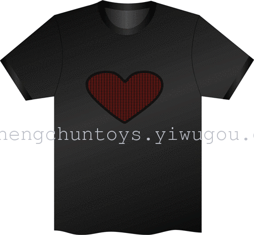 The music sound control flash flash light emitting clothes t-shirt t-shirt t-shirt dress cool disco bar The music sound control flash flash light emitting clothes t-shirt t-shirt t-shirt dress cool disco bar