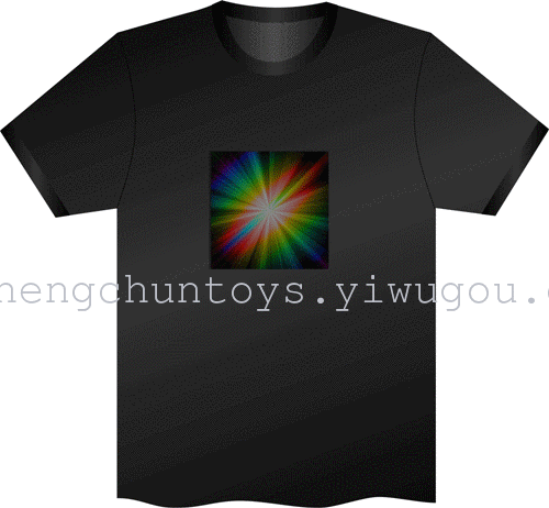 The music sound control flash flash light emitting clothes t-shirt t-shirt t-shirt dress cool disco bar